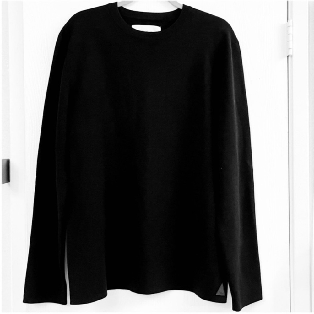 Aztech Mountain Wool Black Crewneck Long Sleeve Performance Sweater Size XL